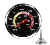 Termómetro de acero inoxidable de 6 cm de diámetro, termostato para Weber Kettle, Kamado, Charbroil, Outback, Pit Boss, Uniflame BBQ