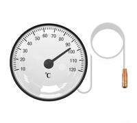Termómetro de ascenso de líquidos con sonda 0-120 °C, termómetro mecánico preciso sin para piscina, spa, acuario y pecera, pantalla analógica clara con cable de 144 cm