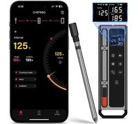 Termómetro de carne inalámbrico con Bluetooth: alcance de 150 metros y pantalla LCD, ideal para la parrilla y la cocina