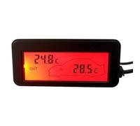 Termómetro De Coche Interior Exterior - Medidor De Temperatura Con Pantalla Digital Lcd | Termómetro Para Interiores Y Exteriores Con Pantalla Grande | Decoración Genial Para El Interior Del Vehículo,