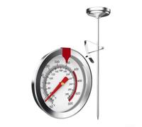 Termómetro de freír de acero inoxidable con clip, para lectura instantánea de doble escala, aceite, alimentos, dulces, barbacoa, parrilla, calibre de cocina de 23 cm y 30 cm de sonda (23 cm)