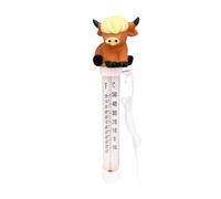 Termómetro de piscina y fácil de leer, grande y flotante | Sensor de temperatura del agua en forma de vaca para piscinas para casa, spa, acuario, exterior, patio trasero