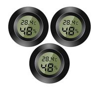 Termómetro digital de 3 piezas para interior, monitor de temperatura y humedad para el hogar, higrómetro digital, habitación infantil, incubadora de guitarra, reptiles, invernadero de coche, color