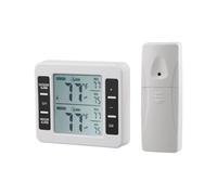 Termómetro digital inalámbrico con alarma para interiores y exteriores, para frigorífico, hogar, 1 para 2 sensores