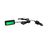 Termómetro digital LCD de 12 V para coche, medidor de temperatura interior/exterior con termómetro de cable para medir temperaturas interiores y exteriores de automóviles y camiones (verde)