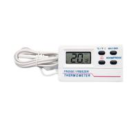 Termómetro digital LCD para frigorífico y congelador con 2 sensores y alarma, medidor de temperatura interior y exterior, temperatura del refrigerador