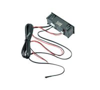 Termómetro Digital LED de Coche con Reloj Plástico Rojo