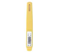 Termómetro digital para alimentos con calibración automática, bolsillo estilo bolígrafo, sonda de lectura instantánea para asar carne, freír, hacer dulces, cuerpo ABS, batería de (Amarilla)