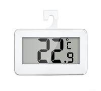 Termómetro digital para frigorífico con pantalla LCD grande, magnético para colgar, incluye pilas y ganchos, medición precisa de la temperatura para cocina y bar (1)