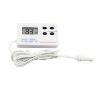 Termómetro digital para frigorífico y congelador con alarma, rango de -50 °C a 70 °C, accesorio magnético, memoria mínima/máxima para monitoreo de gabinetes de refrigerador, color blanco