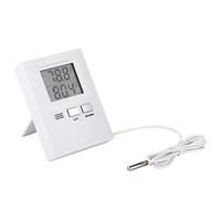 Termómetro digital para refrigerador de doble canal -50~70 ℃ | Pantalla LCD de 3,35x2,44x0,79 pulgadas Detección de temperatura máxima mínima alimentada por batería con línea de detección