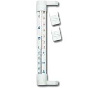 Termómetro exterior para ventana 19,5 cm blanco, medición precisa, i