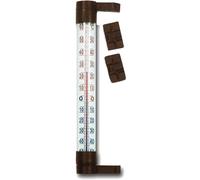 Termómetro exterior para ventana 24 cm marrón, medición precisa, in