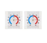Termometro Exterior, Termometro, Termometros Ambiental, Termómetro de Ventana Autoadhesivo, Thermometer para Hogar Jardín, Medición Precisa -50 °C tot 50 °C, Escala Bicolor, 2 Piezas, 7,5x7,5cm