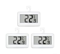 Termómetro Frigorífico Magnético con Gancho 3 Piezas | para rango -20 a 60°C, para inteligente LL.L/HH.H, pantalla LCD clara, 3 unidades pack