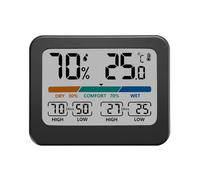 Termómetro higrómetro digital, termómetro de pared, termómetro interior con registros máximos y mínimos para monitoreo de aire interior