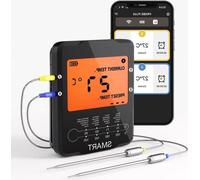 Termómetro inalámbrico Bluetooth para carne, ideal para barbacoas y alimentos, con un alcance de 100 metros y control a través de una aplicación