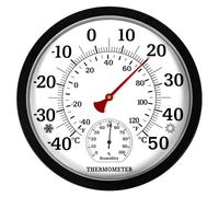 Termómetro inalámbrico para jardín, higrómetro, temperatura ambiente, medidor de humedad, estación meteorológica exterior, 25CM BLANCO