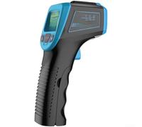 Termómetro infrarrojo sin contacto Digital IR Temperatura -50 a 600C con puntero de retención de datos apagado automático para barbacoa industrial al aire libre para pruebas de superficie Rojo (azul)