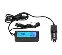 Termómetro para Automóvil, Mini Medidor de Temperatura Digital Universal DC 12V con Pantalla de Retroiluminación LCD para Automóvil(Azul)