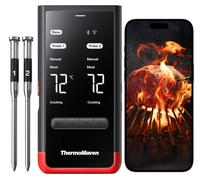 Termómetro para carne con 2 sondas, conexión WiFi y aplicación, con una precisión de ±0,3 °C