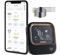 Termómetro para carne con conexión Wi-Fi y Bluetooth, ideal para horno y parrilla – Aplicación inteligente