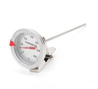 Termómetro para Freír, Termómetro de Cocina de Acero Inoxidable, Termómetro de Aceite de Vástago Largo de Lectura Instantánea con Abrazadera, Termómetro de Dial para Freír/Parrilla /(15cm)