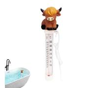 Termómetro para piscina y fácil de leer, grande y flotante | Sensor de temperatura del agua en forma de vaca para piscinas para el hogar, al aire libre, jardín, patio trasero, piscina