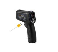 Termómetro PCE-675 de manejo sencillo/Puntero láser/Entrada para sondas tipo K/Medición de temperatura superficial, temperatura y humedad ambiental, punto de rocío/PCE Instruments