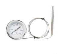 Termómetro profesional para horno con sonda de acero inoxidable, rango de 0°C-600°C para calderas, parrillas y calefacción industrial