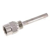 Termopozo de acero inoxidable G 1/2 pulgadas para vástago de 100 mm Máx. 600°C y 25 bares