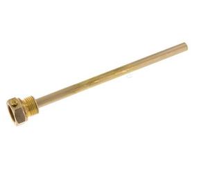 Termopozo de aleación de cobre G de 1/2 pulgada fijado con pernos para vástago de 200 mm máx. 160°C y 6 barras