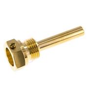 Termopozo de aleación de cobre G de 1/2 pulgada fijado con pernos para vástago de 63 mm Máx. 160°C y 6 barras