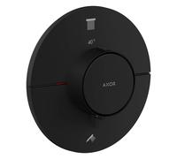 Termostato AXOR ShowerSelect ID de hansgrohe, empotrado, redondo, 2 consumidores, 36750670, Color: negro mate