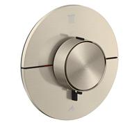 Termostato AXOR ShowerSelect ID de hansgrohe, empotrado, redondo, 2 consumidores, 36750820, Color: Níquel Cepillado