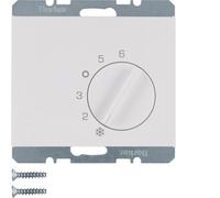 Termostato de ambiente Hager Berker blanco brillante con contacto inversor - 20267109