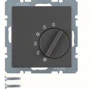 Termostato de ambiente Hager Berker con contacto inversor Ant Velvet - 20266086