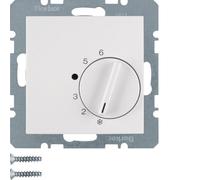 Termostato de ambiente Hager Berker con contacto inversor Blanco polar brillante - 20268989