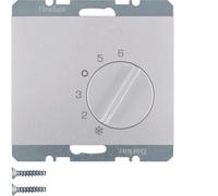 Termostato de ambiente Hager Berker con contacto inversor K5 Aluminio - 20267103
