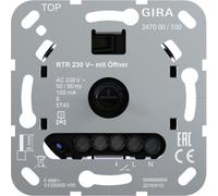 Termostato de ambiente para montaje empotrado, 230V, contacto normalmente abierto, con selector rotatorio, 1 unidad.