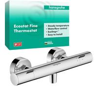 Termostato de ducha de montaje empotrado Ecostat Fine, cromo, con tecnología EcoStop+ y SafetyStop