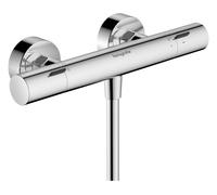 Hansgrohe Ecostat Fine - Grifo termostático de ducha, cromo negro cepillado 13324340