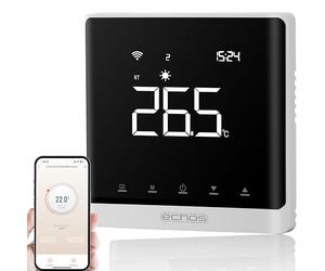Termostato de pared para calefacción por suelo radiante, wifi, termostato de habitación sobre smartphone Tuya Smart Life Amazon Alexa Google Home controlable, termostato de suelo radiante, termostato