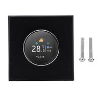 Termostato de Perilla con Pantalla, Controlador de Temperatura Inteligente para HVAC, de Agua de calefacción por Suelo, Compatible con la aplicación Tuya, Color Negro