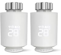 Termostato de radiador inteligente Wi-FI, termostato inteligente con radiador conectado, control por aplicación, sin necesidad de puerta de enlace, compatible con Alexa y Google Home, programable (2
