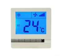 Termostato Digital LCD para Aire Acondicionado con Mando | Pantalla LCD azul retroiluminada, control remoto incluido, visualización clara estado sistema, ideal hogar oficina