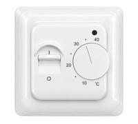 Termostato Eléctrico para Calefacción por Suelo Radiante con Sonda 230V | 16A Eléctrica Regulador de Temperatura Ambiente Mecánico con Interruptor Pared Termostato de 5 a 40 °C Empotrado