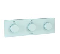 Termostato electrónico empotrado KLUDI TRONIC / PUSHTRONIC, Set de montaje empotrado con set de instalación fina, HotStop, 3830053-00, Color: Blanco mate