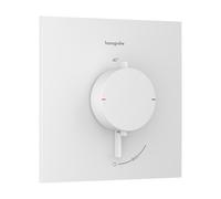 Termostato empotrado hansgrohe Ecostat Comfort E para 1 consumidor, 33710700, Color: Blanco mate