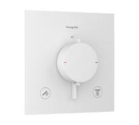 Hansgrohe Ecostat Comfort E - Grifo termostático empotrado para 2 dispositivos, blanco mate 33711700